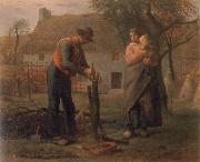 Jean Francois Millet Peasant Grafting a Tree painting